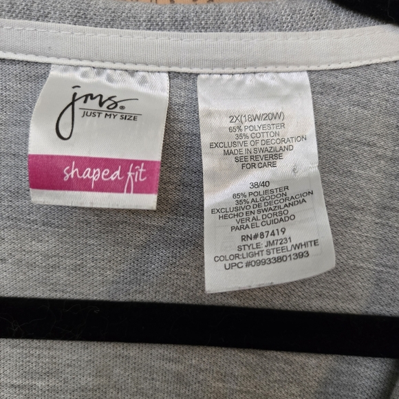 Just My Size Grey Sleeveless Layered Polo - Picture 2 of 4